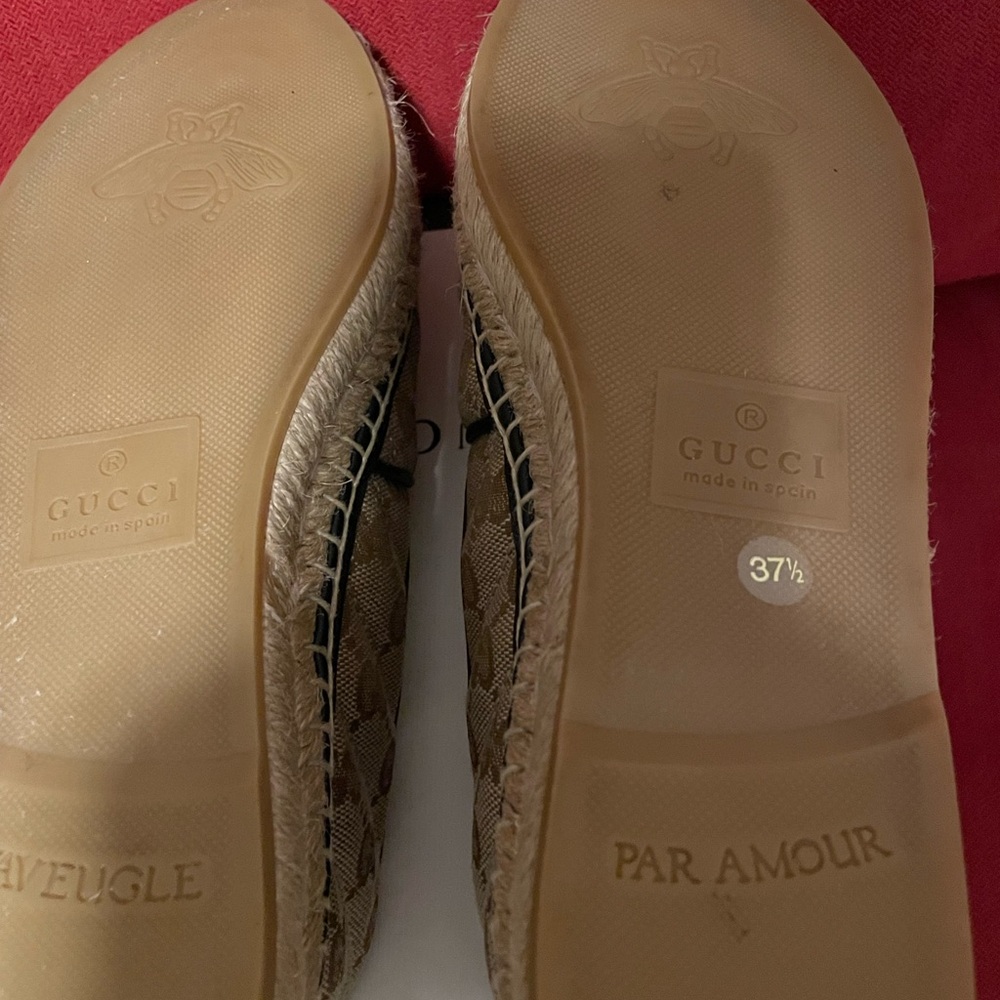 Gucci Beige and Gold GG Espadrilles - Picture 5 of 6